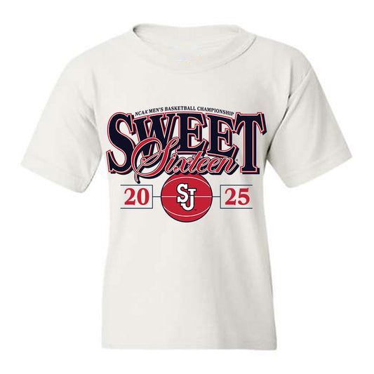 St. Johns - NCAA Men's Basketball : Bryce Hopkins - NCAA® March Madness® 2025 Sweet Sixteen Shersey Youth T-Shirt-0