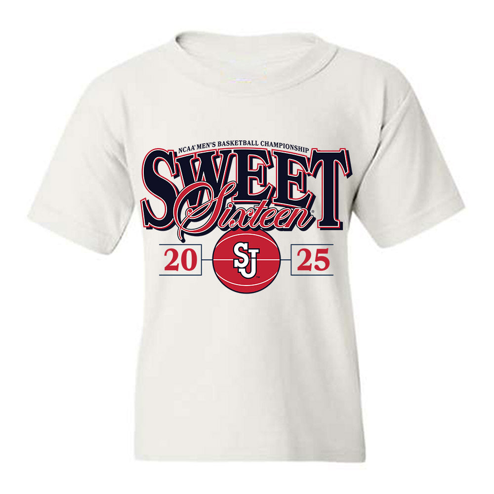 St. Johns - NCAA Men's Basketball : Dylan Darling - NCAA® March Madness® 2025 Sweet Sixteen Shersey Youth T-Shirt-0