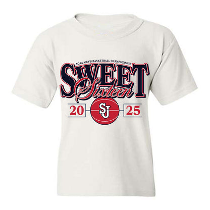 St. Johns - NCAA Men's Basketball : Dylan Darling - NCAA® March Madness® 2025 Sweet Sixteen Shersey Youth T-Shirt-0