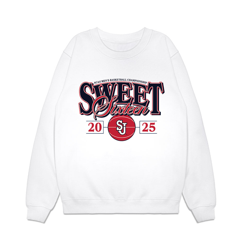 St. Johns - NCAA Men's Basketball : Fotis Konstantinidis - NCAA® March Madness® 2025 Sweet Sixteen Shersey Premium Crewneck Sweatshirt-0