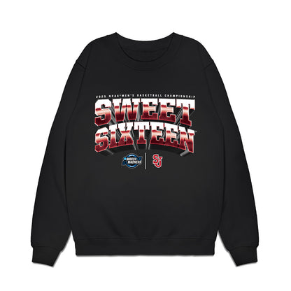St. Johns - NCAA Men's Basketball : - NCAA® March Madness® 2025 Team Sweet Sixteen Collage Premium Crewneck Sweatshirt-0