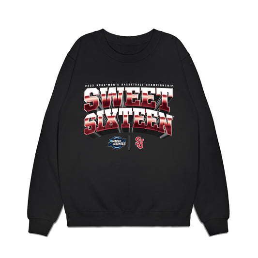 St. Johns - NCAA Men's Basketball : - NCAA® March Madness® 2025 Team Sweet Sixteen Collage Premium Crewneck Sweatshirt-0
