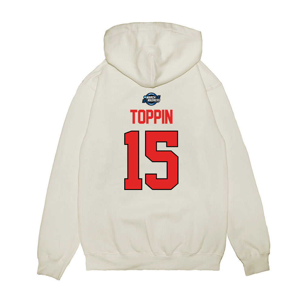 Texas Tech - NCAA Men's Basketball : JT Toppin - NCAA® March Madness® 2025 Sweet Sixteen Shersey Premium Hooded Sweatshirt-1