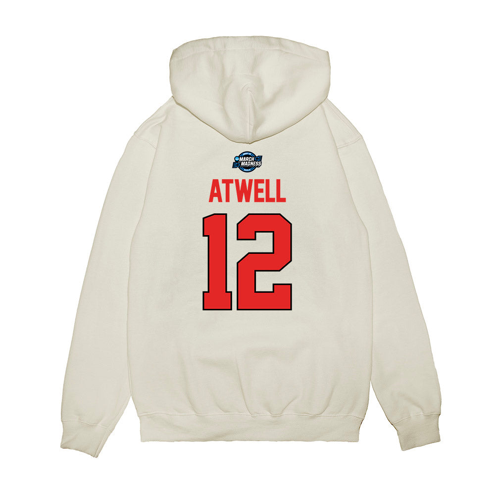 Texas Tech - NCAA Men's Basketball : Donovan Atwell - NCAA® March Madness® 2025 Sweet Sixteen Shersey Premium Hooded Sweatshirt-1