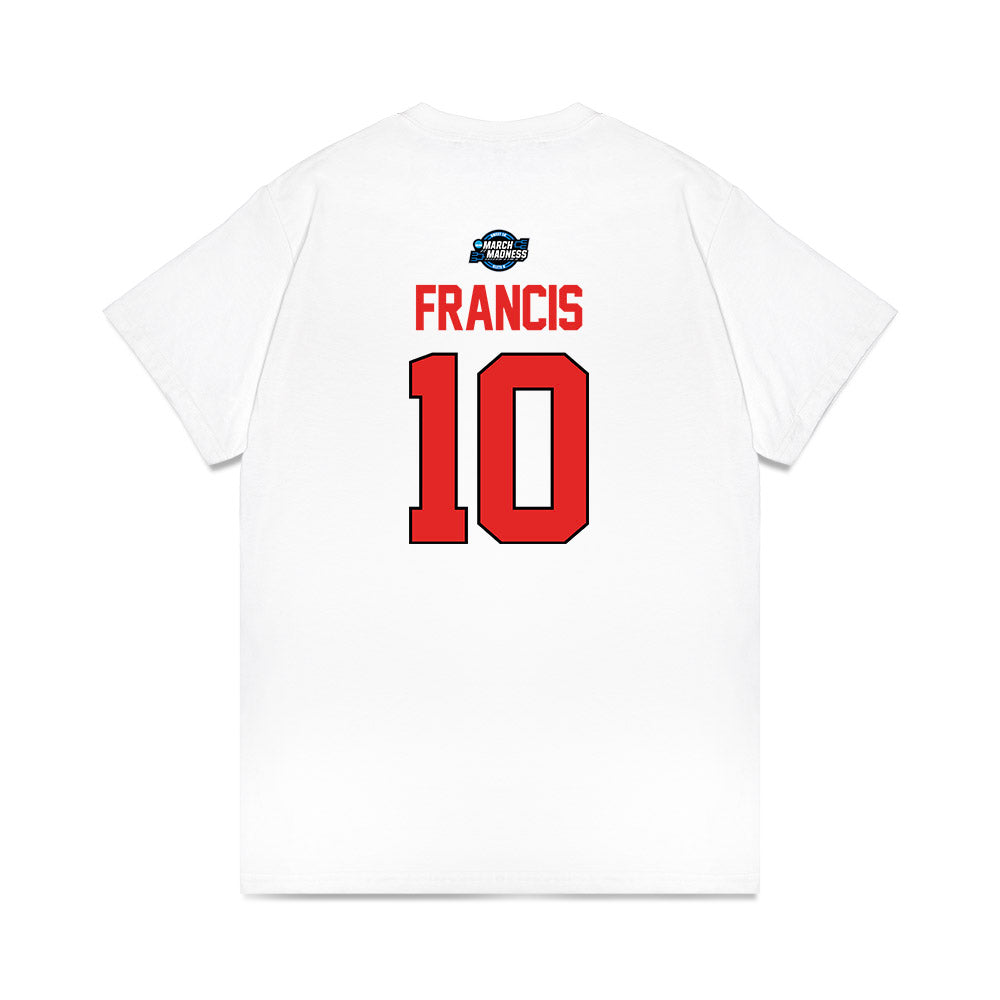 Texas Tech - NCAA Men's Basketball : Jack Francis - NCAA® March Madness® 2025 Sweet Sixteen Shersey Premium T-Shirt-1