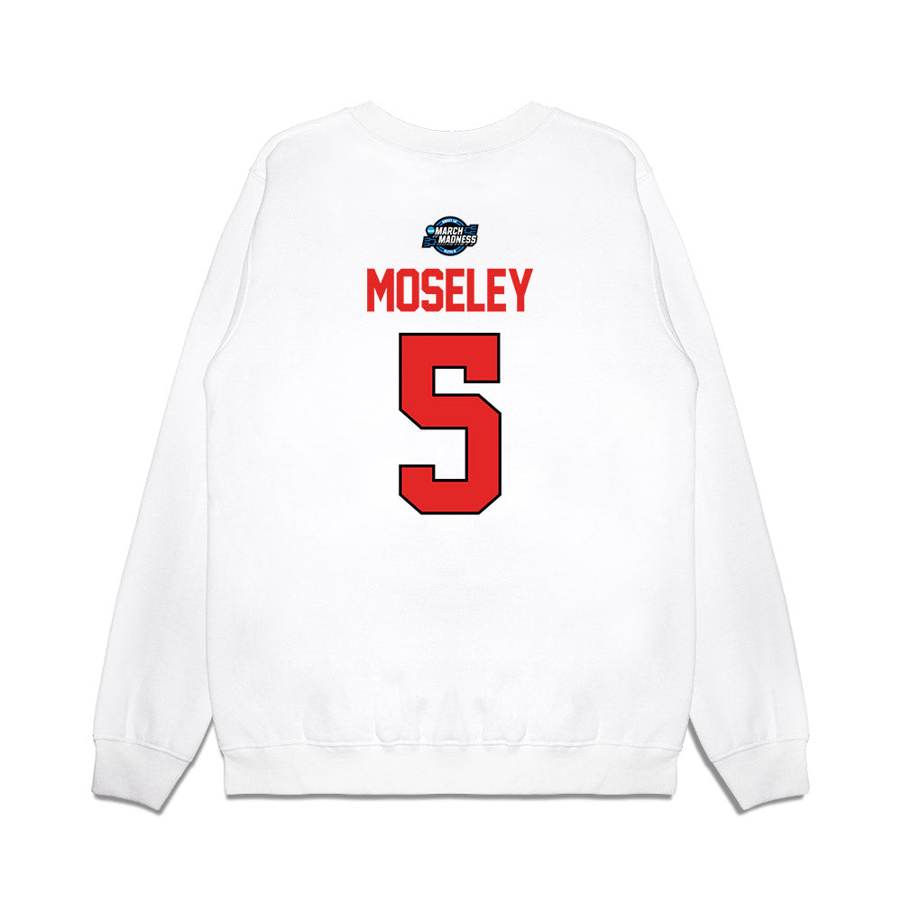 Texas Tech - NCAA Men's Basketball : Josiah Moseley - NCAA® March Madness® 2025 Sweet Sixteen Shersey Premium Crewneck Sweatshirt-1