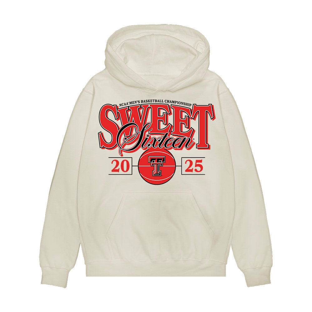 Texas Tech - NCAA Men's Basketball : Josiah Moseley - NCAA® March Madness® 2025 Sweet Sixteen Shersey Premium Hooded Sweatshirt-0