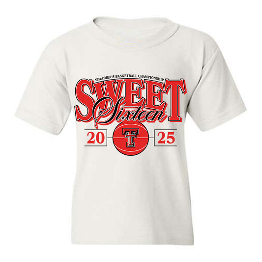 Texas Tech - NCAA Men's Basketball : Jack Francis - NCAA® March Madness® 2025 Sweet Sixteen Shersey Youth T-Shirt-0