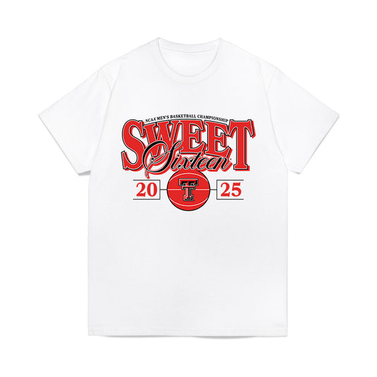 Texas Tech - NCAA Men's Basketball : Leon Horner - NCAA® March Madness® 2025 Sweet Sixteen Shersey Premium T-Shirt-0
