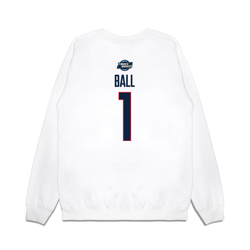 UConn - NCAA Men's Basketball : Solo Ball - Premium Crewneck Sweatshirt-1