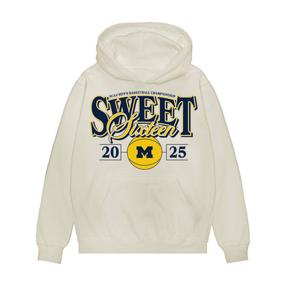 Michigan - NCAA Men's Basketball : Nimari Burnett - NCAA® March Madness® 2025 Sweet 16 Shersey Premium Hooded Sweatshirt-0