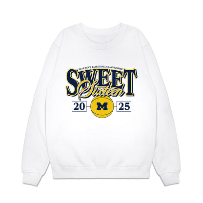 Michigan - NCAA Men's Basketball : Lorenzo Cason - NCAA® March Madness® 2025 Sweet 16 Shersey Premium Crewneck Sweatshirt-0
