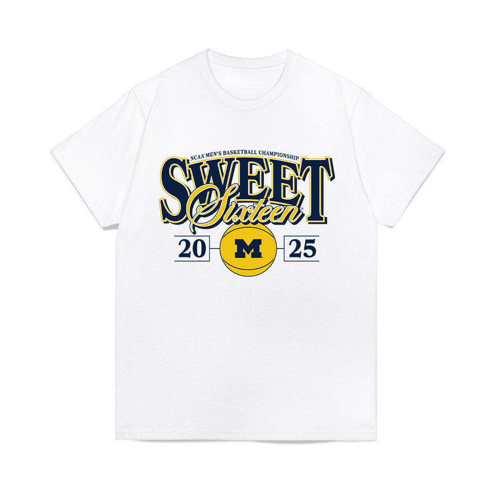 Michigan - NCAA Men's Basketball : Lorenzo Cason - NCAA® March Madness® 2025 Sweet 16 Shersey Premium T-Shirt-0