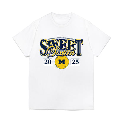 Michigan - NCAA Men's Basketball : Nimari Burnett - NCAA® March Madness® 2025 Sweet 16 Shersey Premium T-Shirt-0