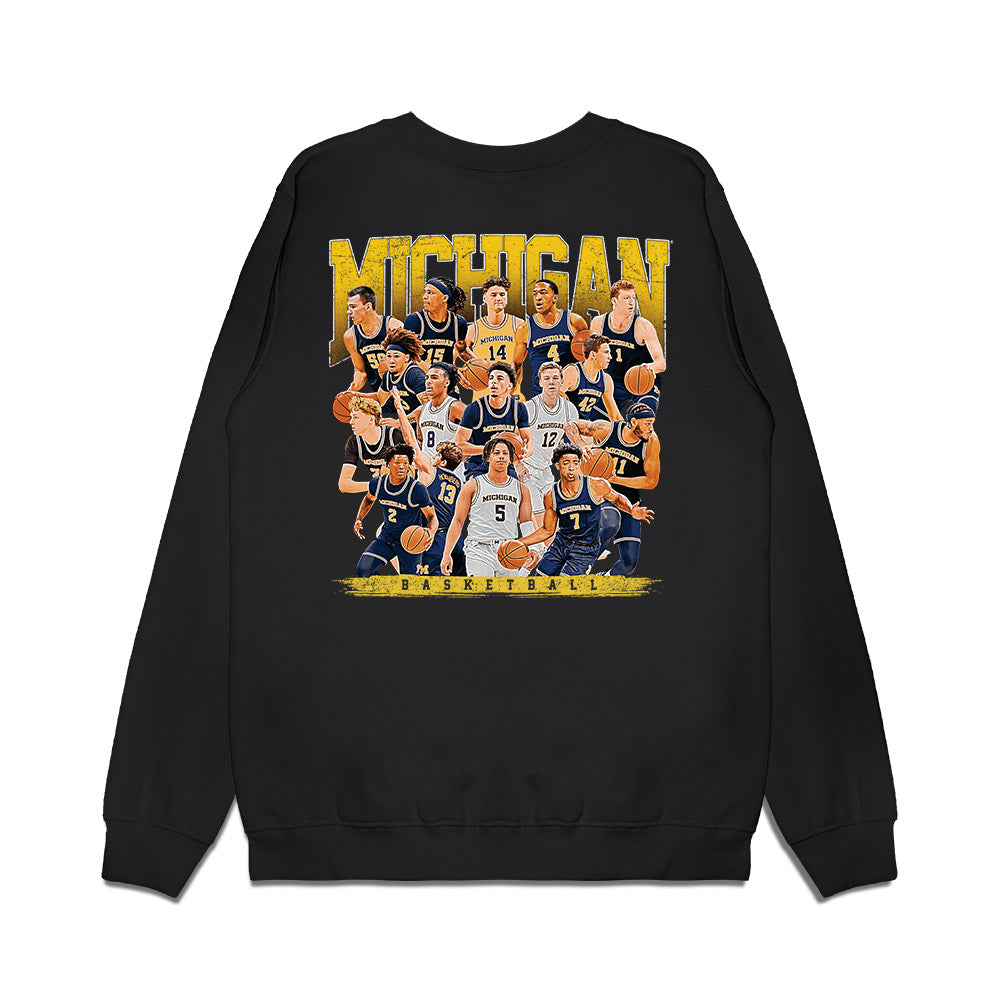 Michigan - NCAA Men's Basketball : - NCAA® March Madness® 2025 Sweet 16 Team Premium Crewneck Sweatshirt-1