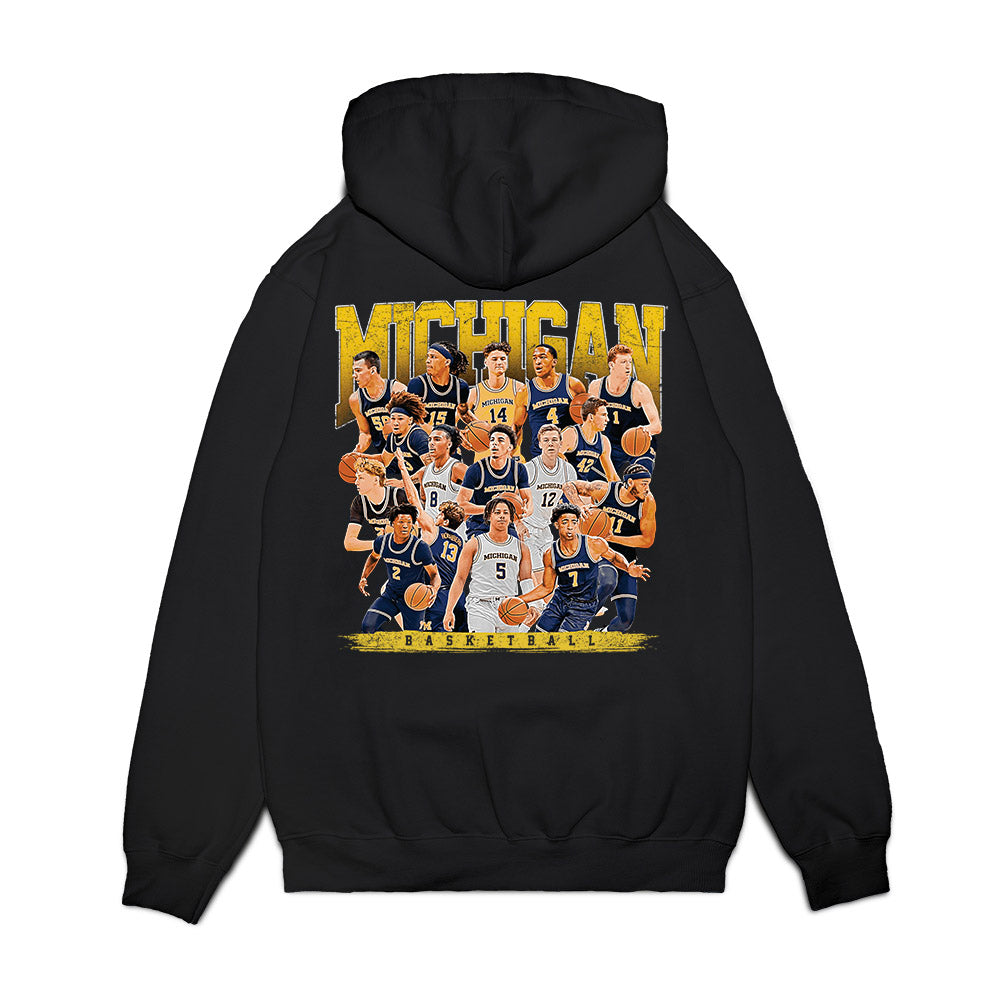 Michigan - NCAA Men's Basketball : - NCAA® March Madness® 2025 Sweet 16 Team Premium Hooded Sweatshirt-1