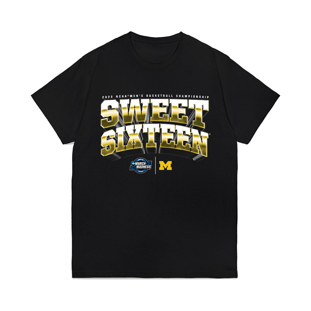 Michigan - NCAA Men's Basketball : - NCAA® March Madness® 2025 Sweet 16 Team Premium T-Shirt-0