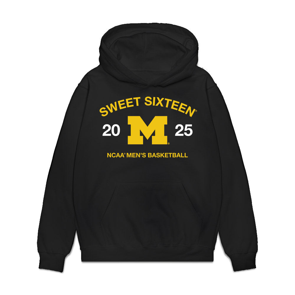 Michigan - NCAA Men's Basketball : - NCAA® March Madness® 2025 Sweet 16 Roster Premium Hooded Sweatshirt-0