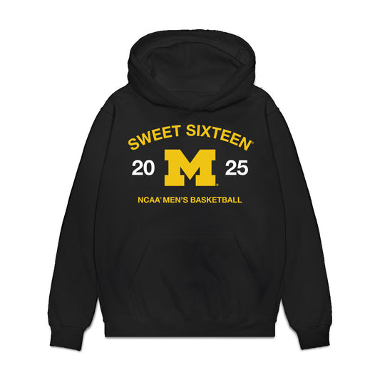 Michigan - NCAA Men's Basketball : - NCAA® March Madness® 2025 Sweet 16 Roster Premium Hooded Sweatshirt-0