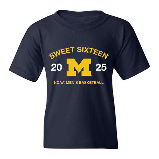 Michigan - NCAA Men's Basketball : - NCAA® March Madness® 2025 Sweet 16 Roster Youth T-Shirt-0