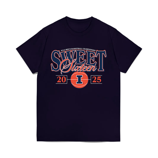 Illinois - NCAA Men's Basketball : Max Williams - NCAA® March Madness® 2025 Sweet 16 Shersey Premium T-Shirt-0