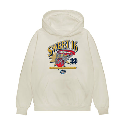 Notre Dame - NCAA Women's Basketball : Hannah Hidalgo - NCAA® March Madness® 2025 Sweet 16 Shersey Premium Hooded Sweatshirt-0