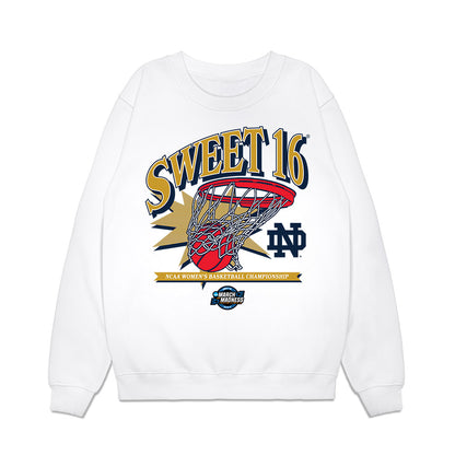 Notre Dame - NCAA Women's Basketball : Hannah Hidalgo - NCAA® March Madness® 2025 Sweet 16 Shersey Premium Crewneck Sweatshirt-0