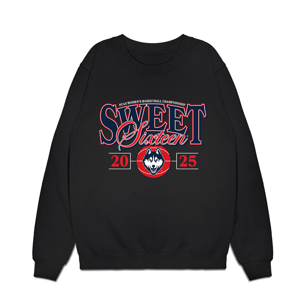 UConn - NCAA Women's Basketball : NCAA® March Madness® 2025 Sweet 16 Team Premium Crewneck Sweatshirt-0