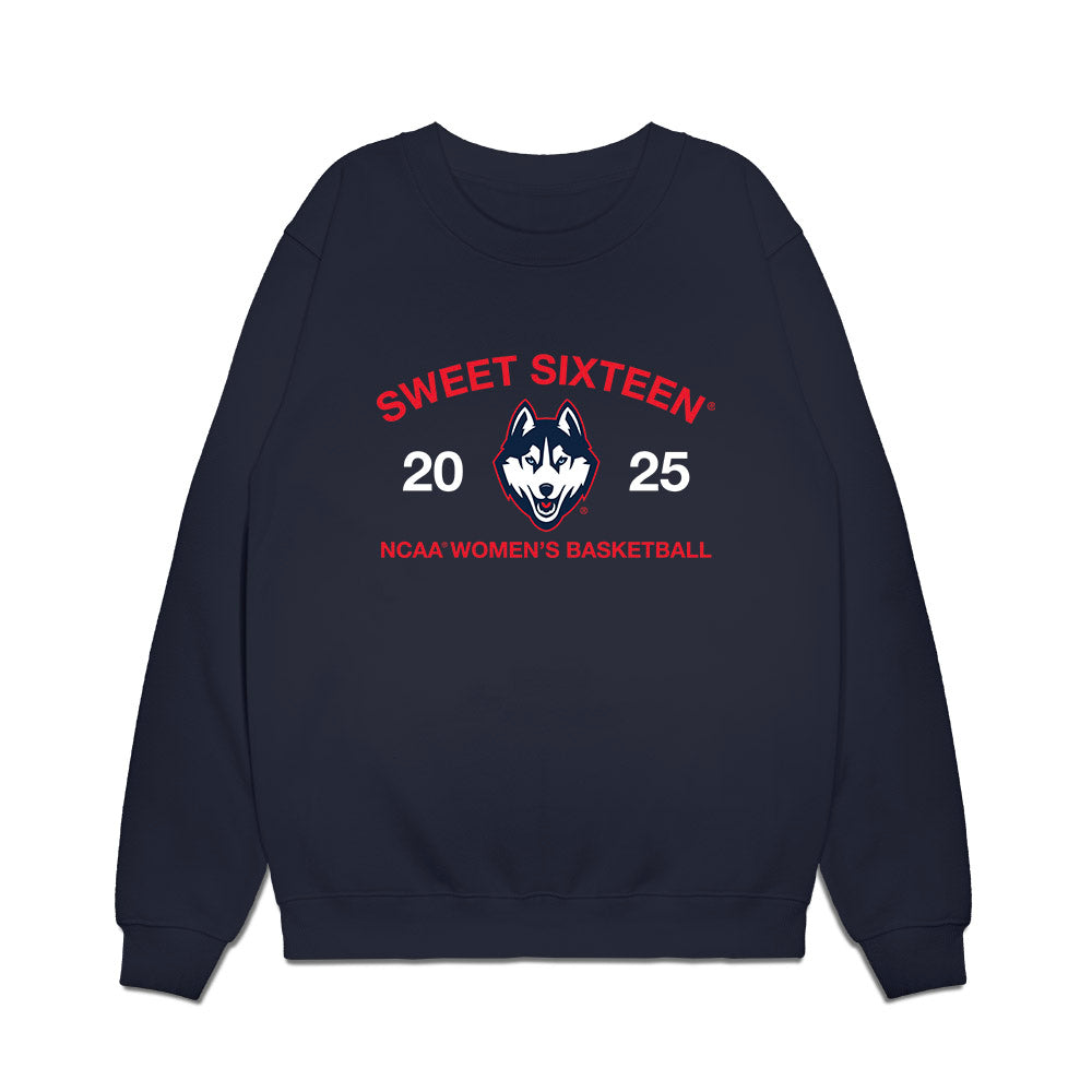 UConn - NCAA Women's Basketball : - NCAA® March Madness® 2025 Sweet 16 Roster Premium Crewneck Sweatshirt-0