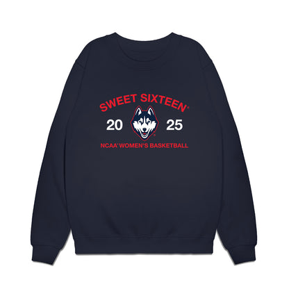 UConn - NCAA Women's Basketball : - NCAA® March Madness® 2025 Sweet 16 Roster Premium Crewneck Sweatshirt-0