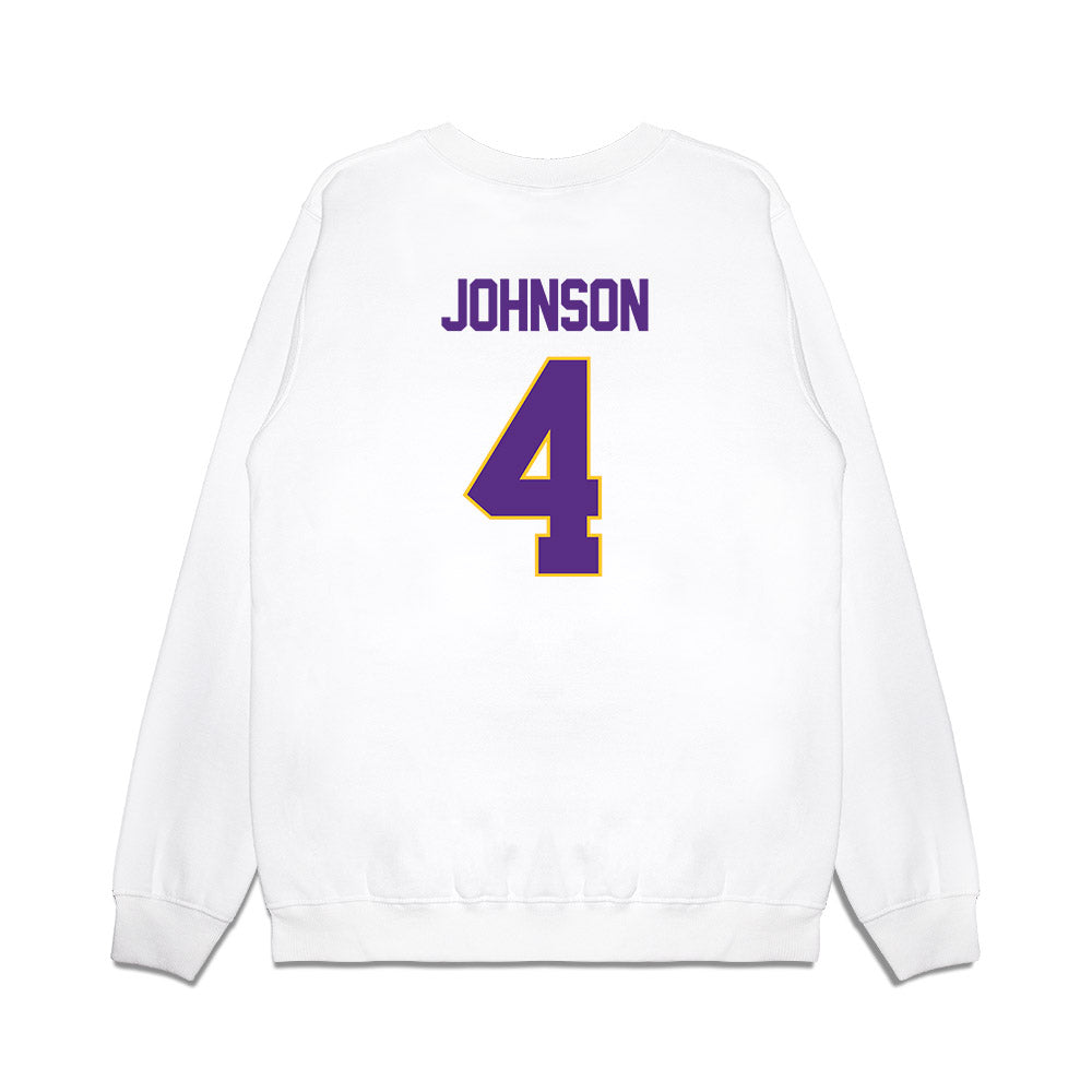 LSU - NCAA Women's Basketball : Flaujae Johnson - NCAA® March Madness® 2025 Sweet 16 Shersey Premium Crewneck Sweatshirt-1