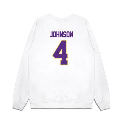 LSU - NCAA Women's Basketball : Flaujae Johnson - NCAA® March Madness® 2025 Sweet 16 Shersey Premium Crewneck Sweatshirt-1