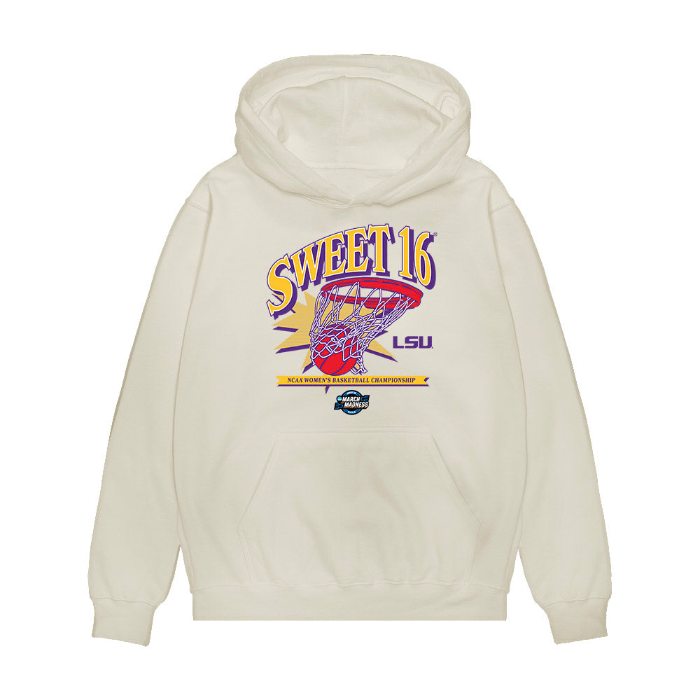 LSU - NCAA Women's Basketball : Izzy Besselman - NCAA® March Madness® 2025 Sweet 16 Shersey Premium Hooded Sweatshirt-0