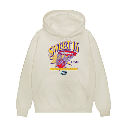 LSU - NCAA Women's Basketball : Mikaylah Williams - NCAA® March Madness® 2025 Sweet 16 Shersey Premium Hooded Sweatshirt-0