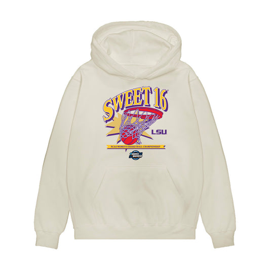 LSU - NCAA Women's Basketball : Flaujae Johnson - NCAA® March Madness® 2025 Sweet 16 Shersey Premium Hooded Sweatshirt-0