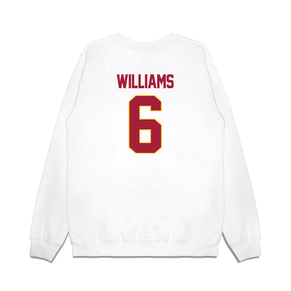 USC - NCAA Women's Basketball : Laura Williams - NCAA® March Madness® 2025 Sweet 16 Shersey Premium Crewneck Sweatshirt-1