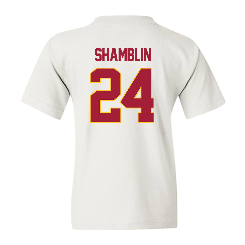 USC - NCAA Women's Basketball : Brooklyn Shamblin - NCAA® March Madness® 2025 Sweet 16 Shersey Youth T-Shirt-1