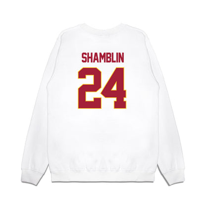 USC - NCAA Women's Basketball : Brooklyn Shamblin - NCAA® March Madness® 2025 Sweet 16 Shersey Premium Crewneck Sweatshirt-1