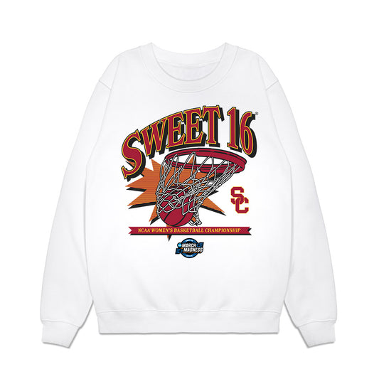 USC - NCAA Women's Basketball : Laura Williams - NCAA® March Madness® 2025 Sweet 16 Shersey Premium Crewneck Sweatshirt-0
