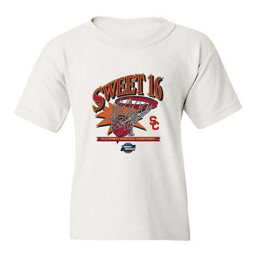 USC - NCAA Women's Basketball : Laura Williams - NCAA® March Madness® 2025 Sweet 16 Shersey Youth T-Shirt-0