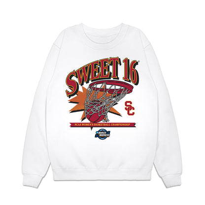 USC - NCAA Women's Basketball : Rian Forestier - NCAA® March Madness® 2025 Sweet 16 Shersey Premium Crewneck Sweatshirt-0