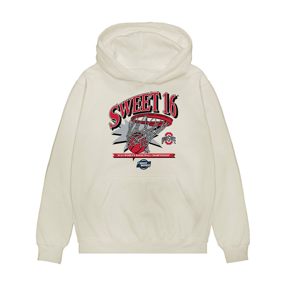 Ohio State - NCAA Women's Basketball : Seini Henry - NCAA® March Madness® 2025 Sweet 16 Shersey Premium Hooded Sweatshirt-0