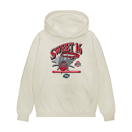 Ohio State - NCAA Women's Basketball : Ava Watson - NCAA® March Madness® 2025 Sweet 16 Shersey Premium Hooded Sweatshirt-0