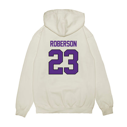 TCU - NCAA Women's Basketball : Aaliyah Roberson - NCAA® March Madness® 2025 Sweet 16 Shersey Premium Hooded Sweatshirt-1