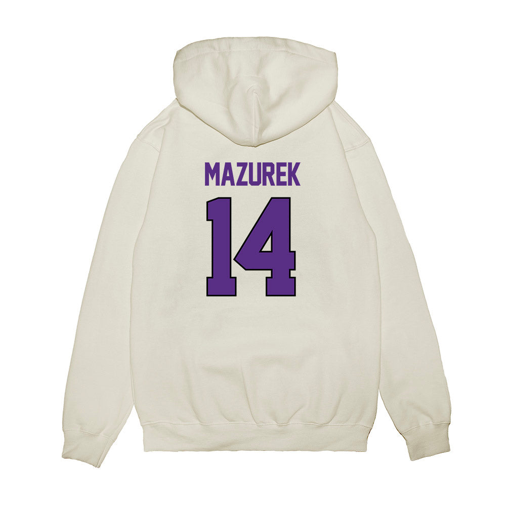 TCU - NCAA Women's Basketball : Natalie Mazurek - NCAA® March Madness® 2025 Sweet 16 Shersey Premium Hooded Sweatshirt-1