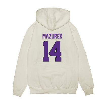TCU - NCAA Women's Basketball : Natalie Mazurek - NCAA® March Madness® 2025 Sweet 16 Shersey Premium Hooded Sweatshirt-1