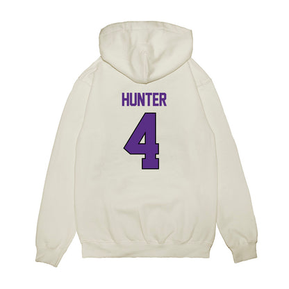 TCU - NCAA Women's Basketball : Donovyn Hunter - NCAA® March Madness® 2025 Sweet 16 Shersey Premium Hooded Sweatshirt-1