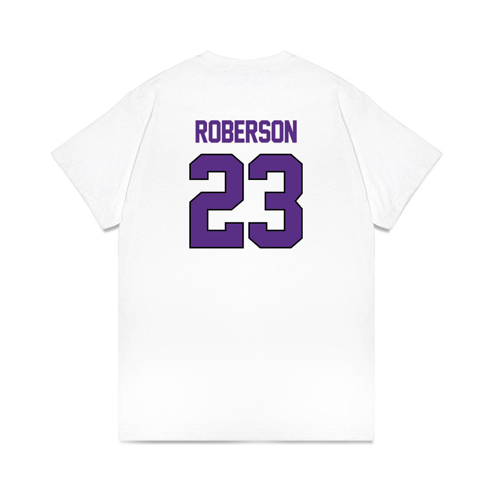 TCU - NCAA Women's Basketball : Aaliyah Roberson - NCAA® March Madness® 2025 Sweet 16 Shersey Premium T-Shirt-1