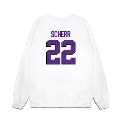 TCU - NCAA Women's Basketball : Maddie Scherr - NCAA® March Madness® 2025 Sweet 16 Shersey Premium Crewneck Sweatshirt-1