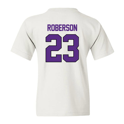 TCU - NCAA Women's Basketball : Aaliyah Roberson - NCAA® March Madness® 2025 Sweet 16 Shersey Youth T-Shirt-1